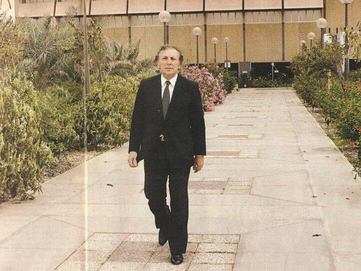 Poet, diplomat, and lawyer Nizar Qabbani photographed in Baghdad, Iraq in 1985