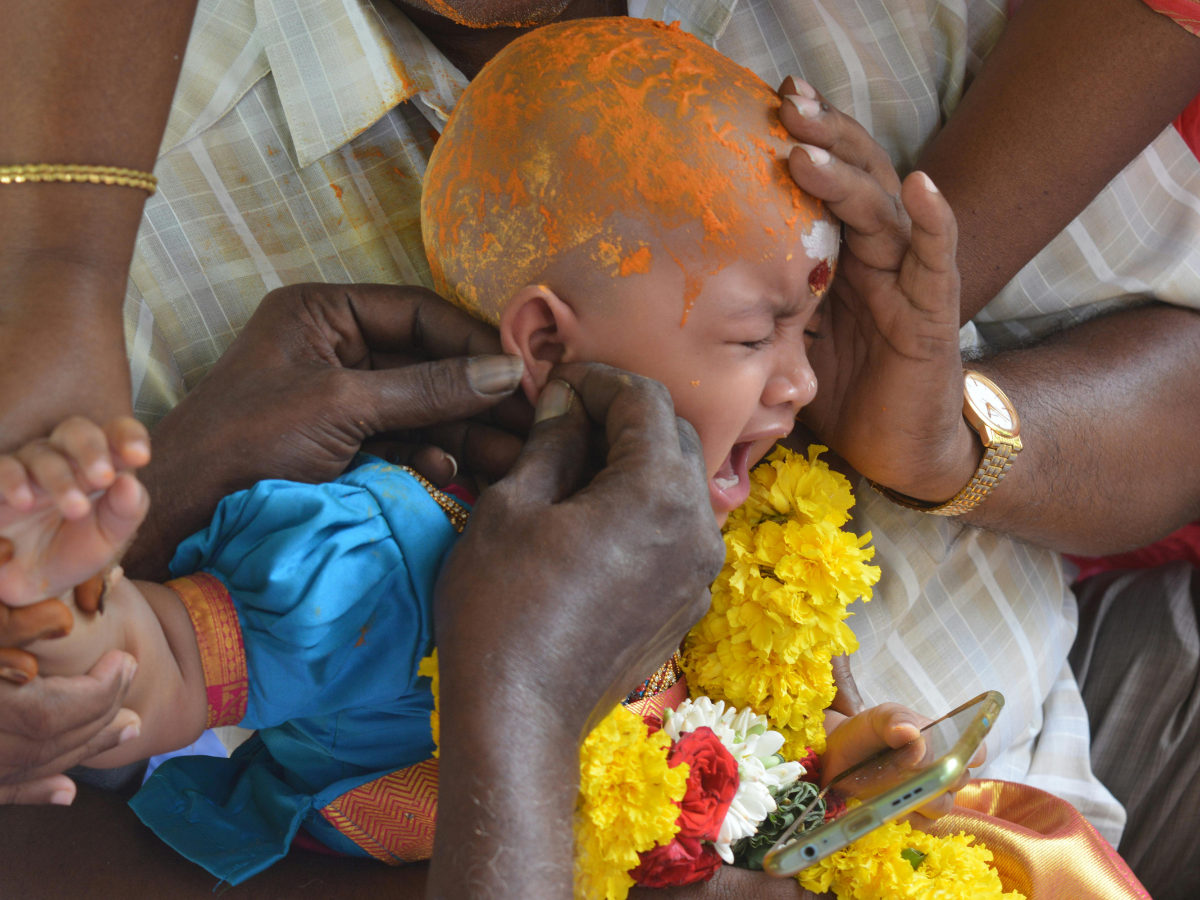 South Asian ear piercing ceremony for a baby; a ritual tied to centuries of spiritual and cultural symbolism