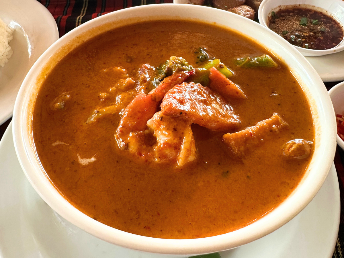 Thailand’s Massaman curry with vegetables and prawn, voted number one dish in the world