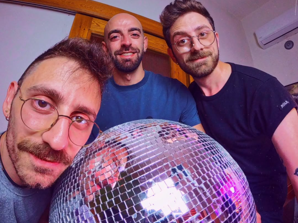 Lebanese trio band, Bonne Chose. Charbel Sawma, Rami Abou Khalil, and Abdo Sawma.