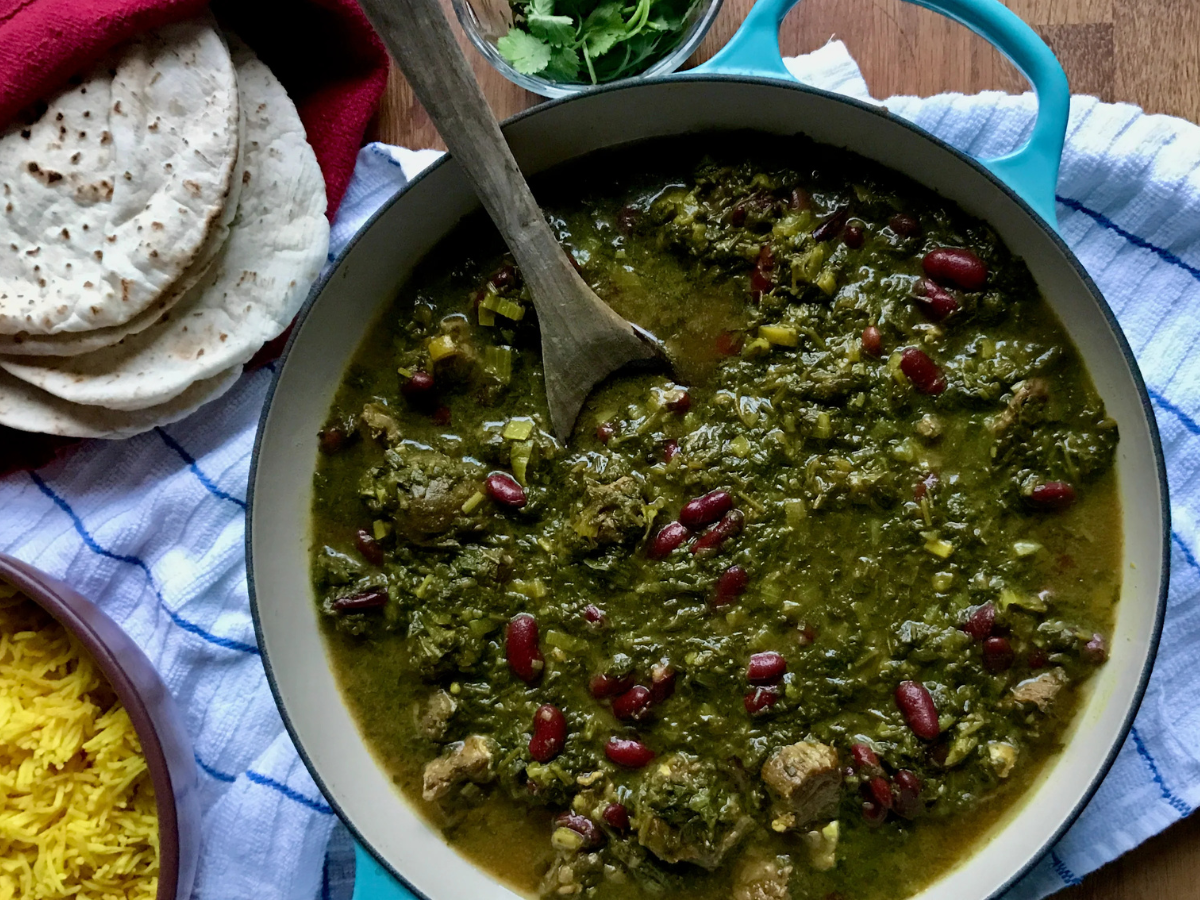 Ghormeh Sabzi, one of Iran’s most popular dishes, known as the national dish of Iranian home cooking