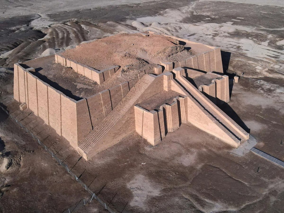 Still standing today, this is the ancient Sumerian city of Ur in Mesopotamia, present-day southern Iraq