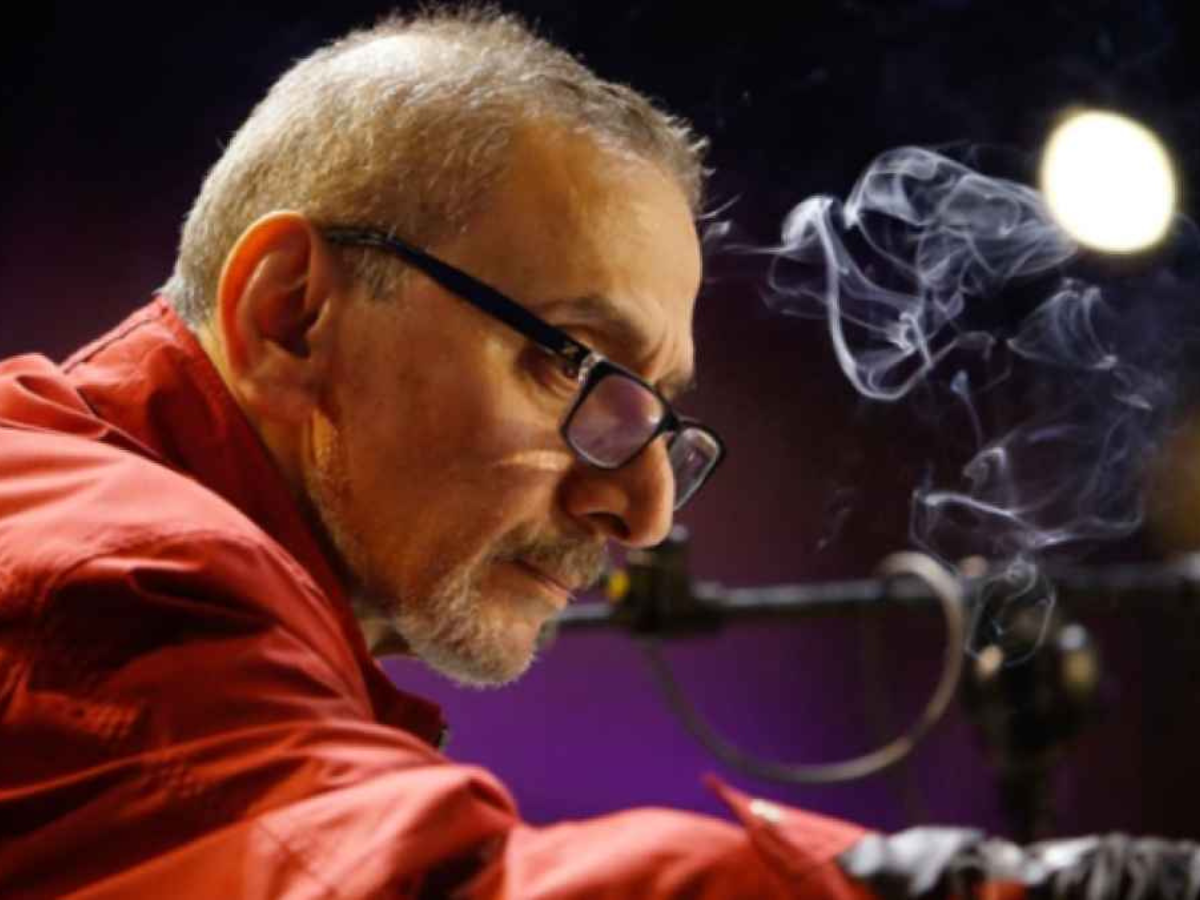 Image alt text: Musician and composer Ziad Rahbani photographed in action